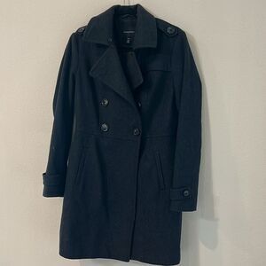 Banana Republic Wool Blend Trench Pea Coat Jacket